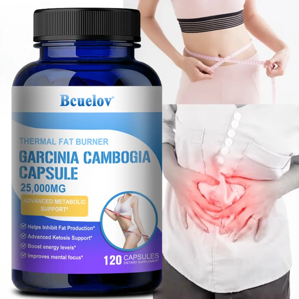 Garcinia Cambogia Extract Capsules, for Fat Burner, Energy Levels, Provides Antioxidant, Appetite Suppressant, Men & Women