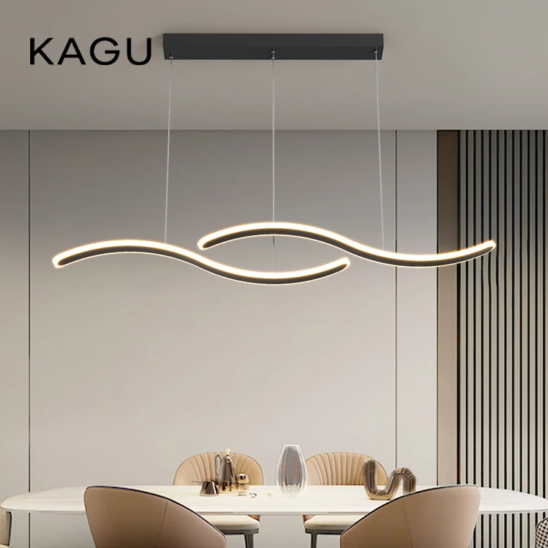Black White Led Restaurant Pendant Lights Modern Minimalist Hotel Bar Restaurant Chandelier Home Indoor Decoration Lighting Lamp