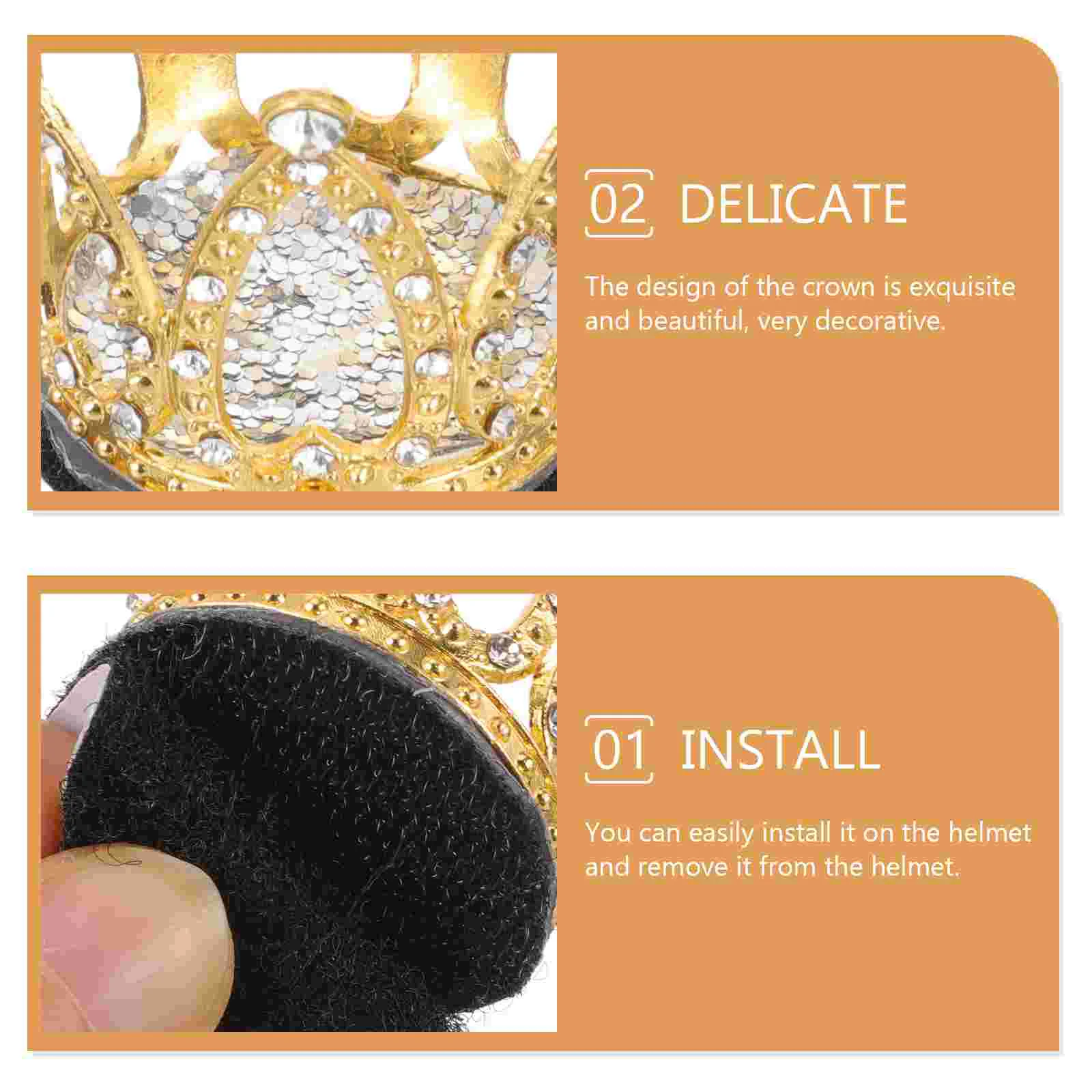 Crown Decoration Decorate Accessory Motorcycle Cover Rhinestones for Child