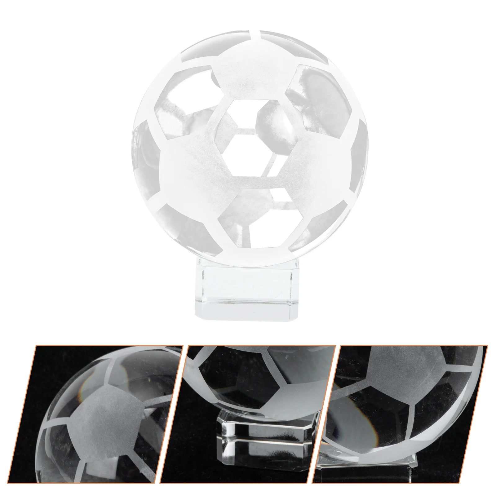 Crystal Soccer Ball For Decoration Transparent Football Ornament Birthday Party Kids Gift Home Office Decor Trophy