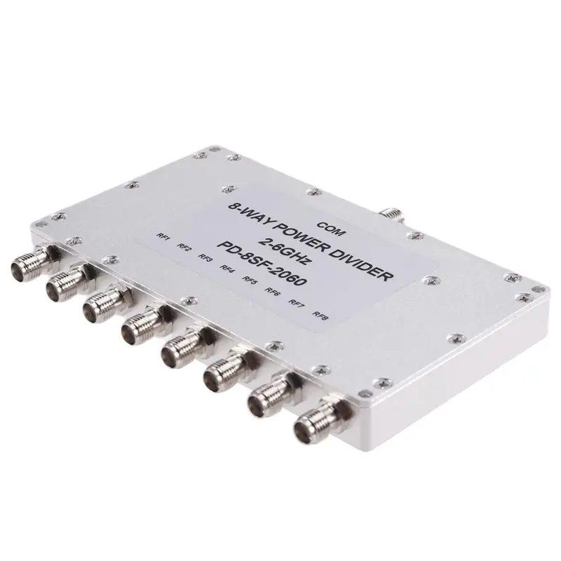 

B49C For RF Power Signal Combiner Divider 2Ghz-6Ghz 8Way Power Splitter For FM 2.4Ghz 5.8Ghz WIF Bluetooth I L S. C Band LORA