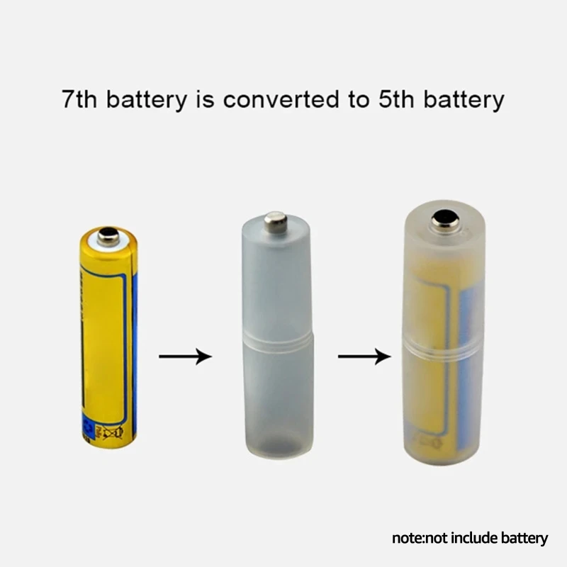 4 unidades AAA para AA tamanho suporte bateria adaptador conversão switcher caixa plástico suporte caixa bateria