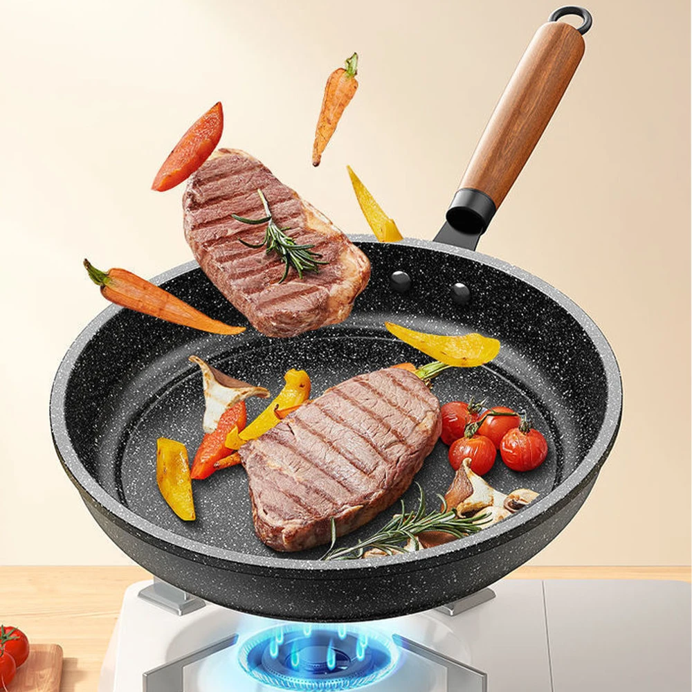 Maifanshi Non Stick Frying Pan Stir Fry Pan Steak Pancake Pan Household Induction Cooker Gas Stove Universal Flat Bottomed Pan