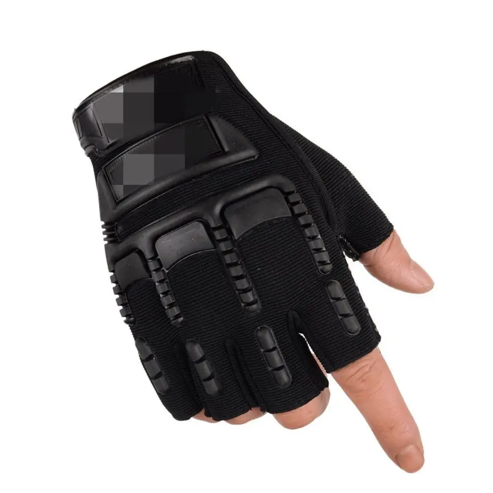 Luvas táticas ao ar livre sem dedos para homens, Acessórios para equipamentos de motocicleta, Mittens metade do dedo, Luvas masculinas