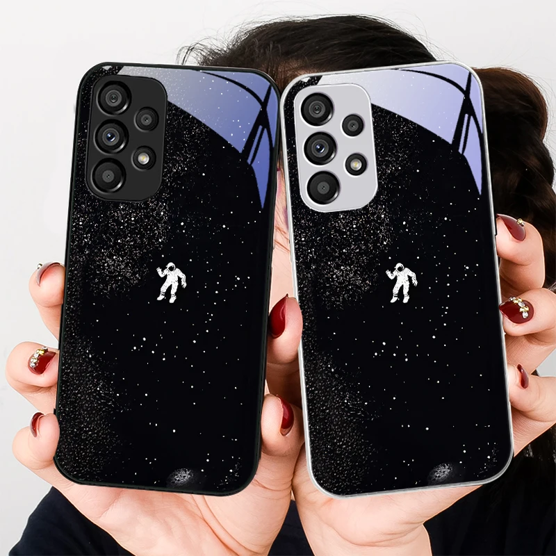 

People In The Universe For Samsung Galaxy S24 Plus S20 21 FE S23 Ultra S8 9 A70 72 73 50 51 52 53 Tempered Glass Phone Case