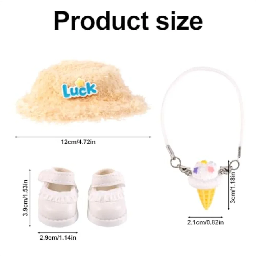 Clothes Set for Doll Cute Shoes Hat Bag Toy Outfit Stylish Clothes Accories for 6.7in Doll