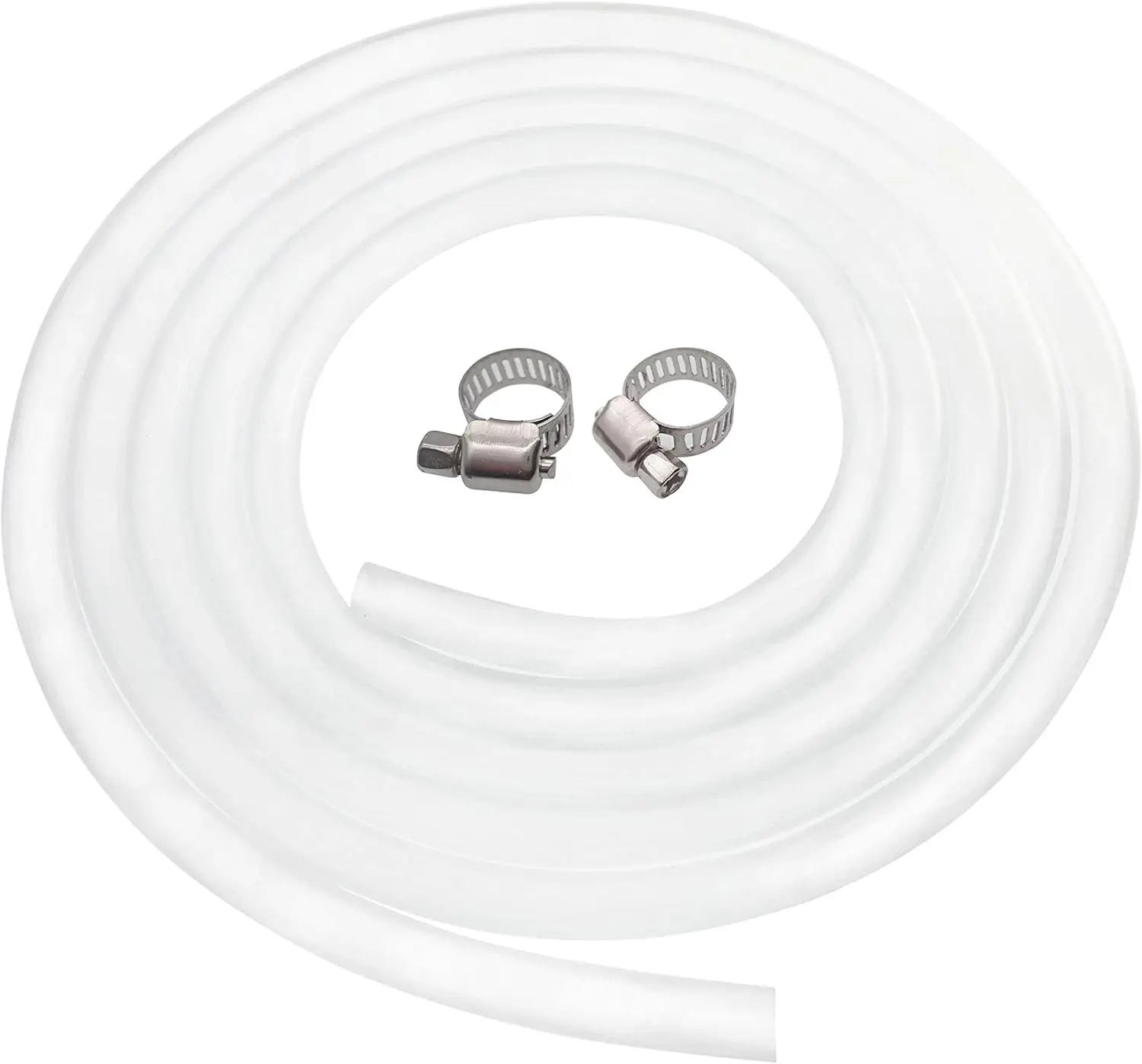 

Силиконовая трубка пищевого класса 10 мм (внутренний диаметр), высокотемпературный гибкий шланг для домашнего пивоварения и виноделия, 3 метра с зажимами