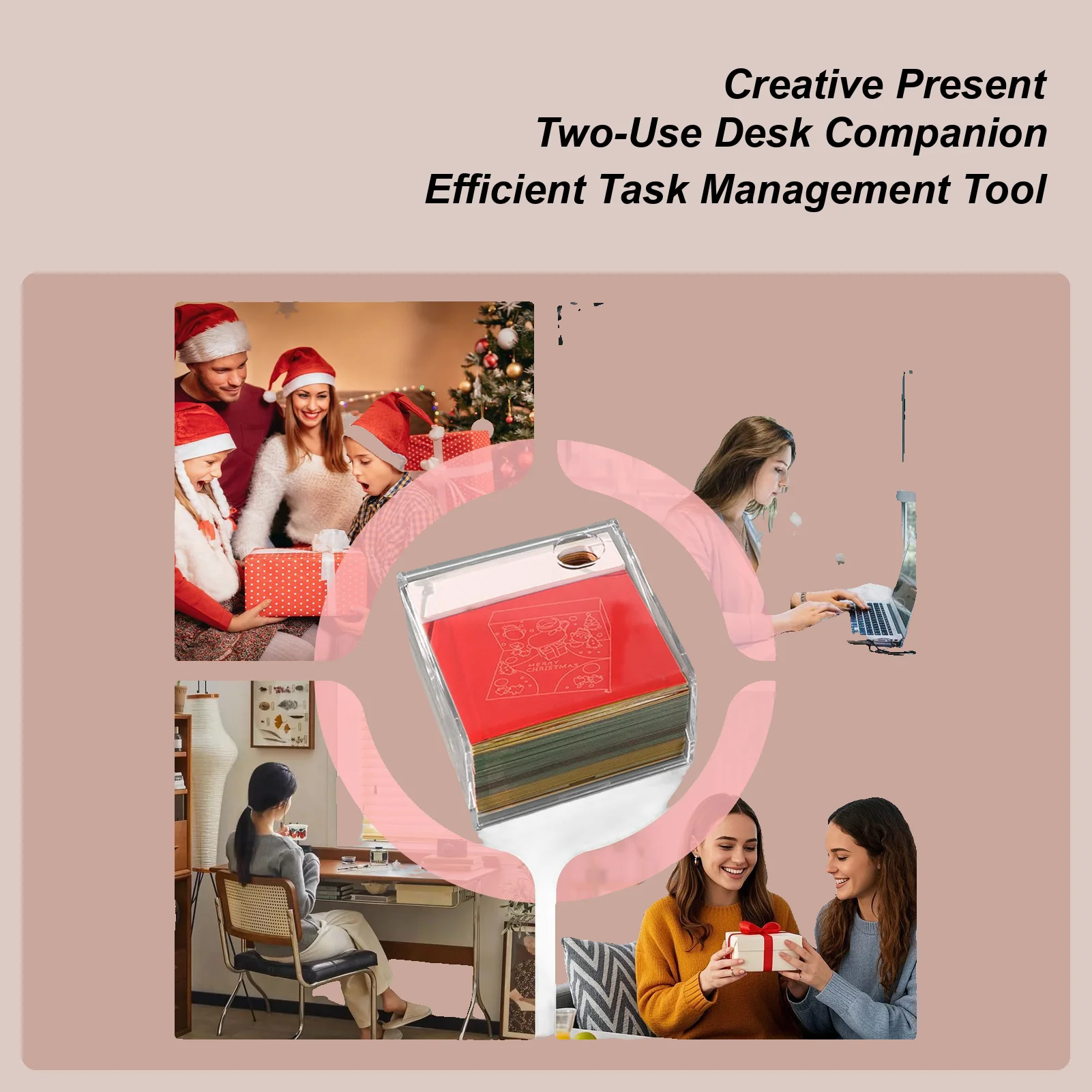 Art Calendar Notepad Planner Organizer 3D Christmas Desk Calendar With Cover For Schedule Daily Planning Chore Tracking Schedule