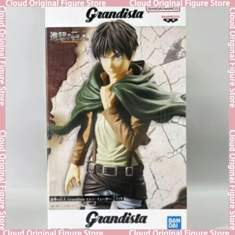 En Stock 100% Original BANDAI BANPRESTO Grandista ataque a los Titanes Levi Ackerman figuras de Anime juguetes de modelos coleccionables