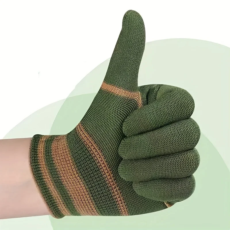 Immagine 5: Guanti in nylon da 10 pezzi - Texture leggera e aderente, adatti per ciclismo all'aperto, pesca, campeggio, taglia unica adatta a tutti