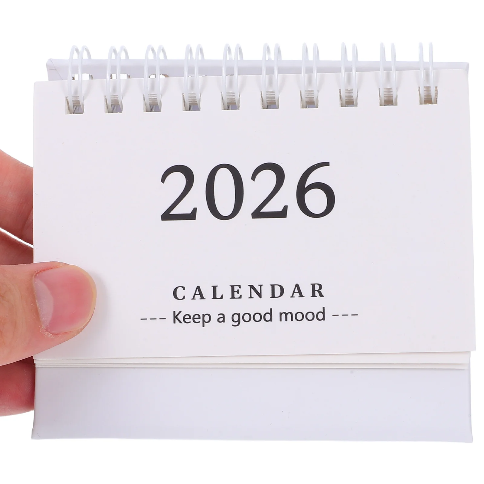 

2026 Desktop Calendar Mini Size Foldable Base Easy to Use Month by Month Planner Thick Paper No Ink Bleed Ideal for Home Office