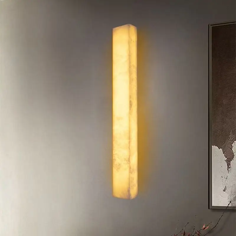 Simple Marble Outdoor Courtyard Wall Lamp Waterproof IP65 Wall Lamp Living Room Wall Background Imitation Marble Wall Light