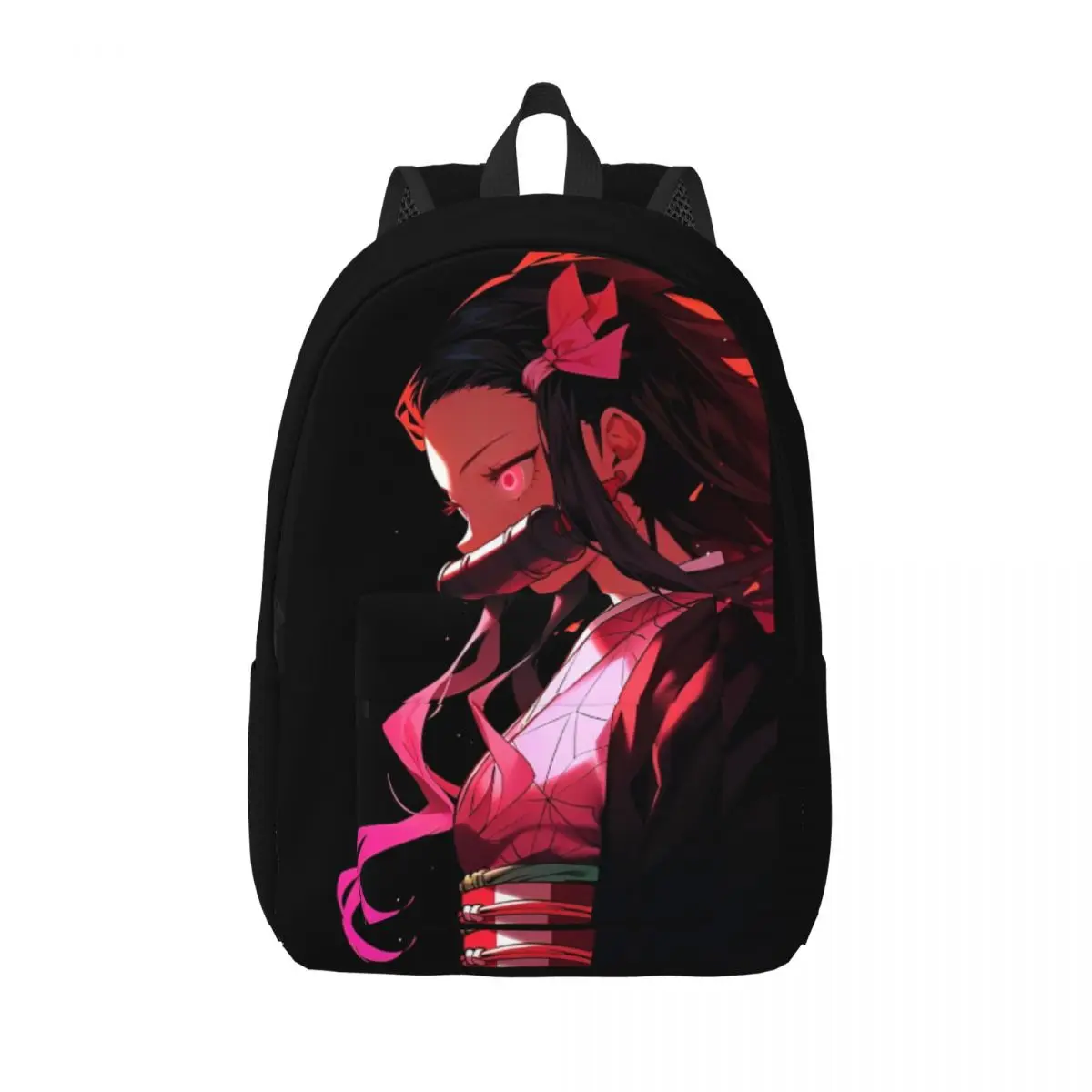 Demon Slayer Anime for Teens Student School Bookbag Nezuko Kamado Canvas Daypack Elementary High College with Pocket