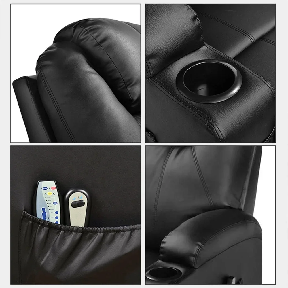 Modern European Style Home Lazy Boy Electric Power Lift Solid Wood Rise Single Lounge Leather Massage Heated Recliner Sofa Chair