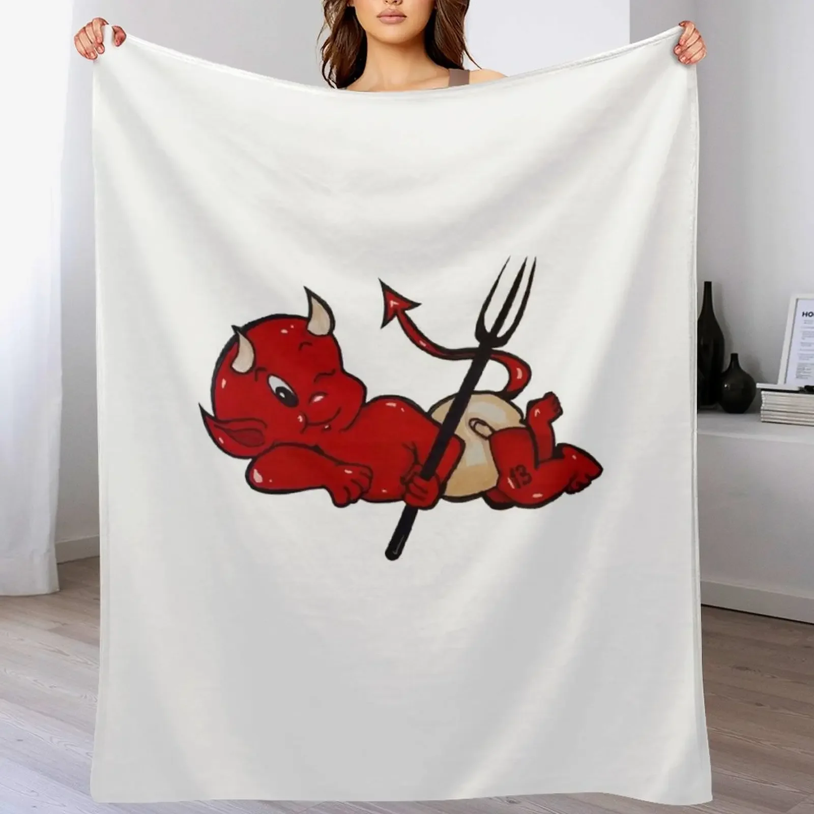 Lil' Inner Devil Throw Blanket Luxurious Soft Blanket Holiday Gift for Family