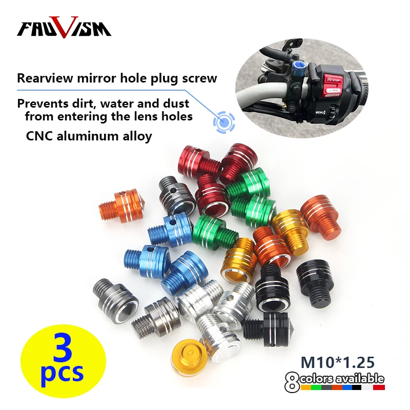 M10x1.25 Threaded Rearview Mirror Hole Plug Cap Suitable for  1090 1190 1050 Adventure 1290 SuperDuke Duke 690 Bolt Nut CNC