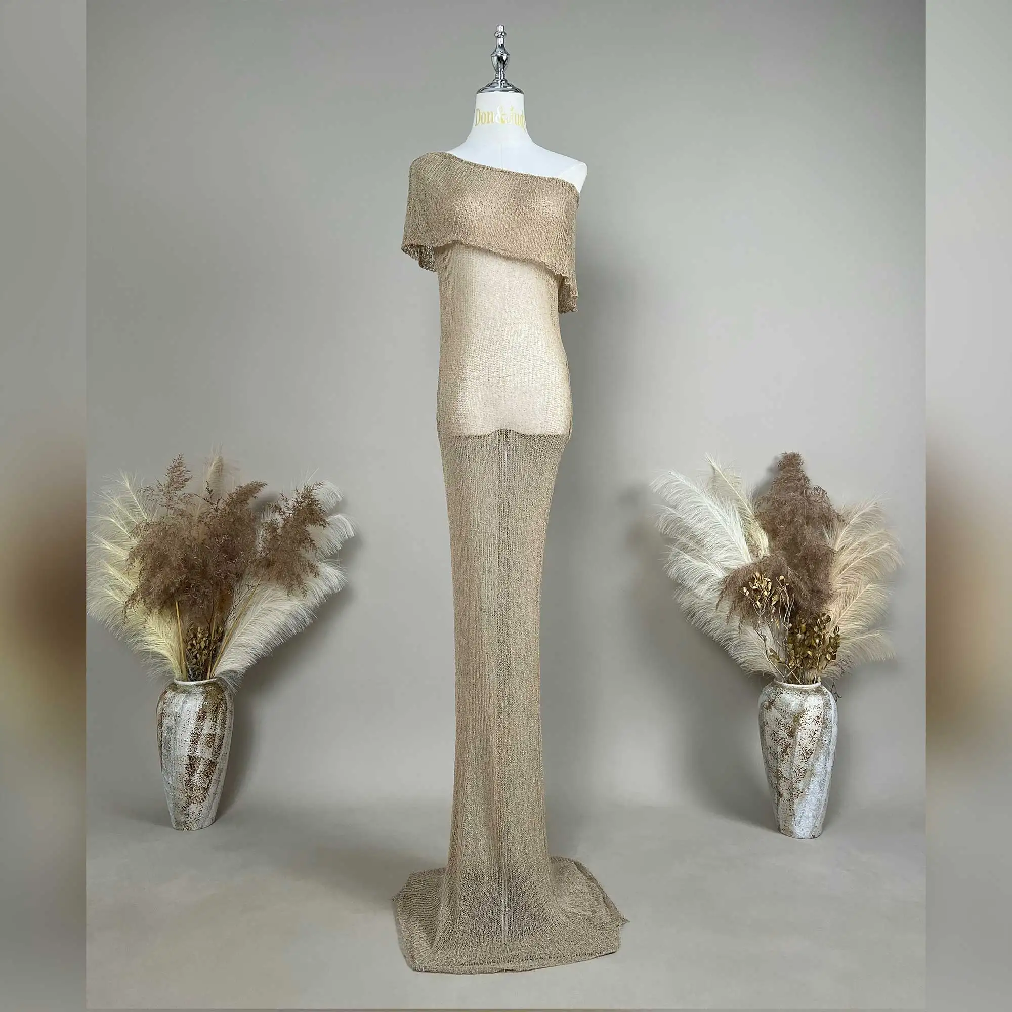 vestido-de-maternidad-y-no-maternidad-don-judy-camel-stretch-scarf-off-shoulder-para-fotografia-vestido-para-sesion-de-fotos-accesorios-para-bebes