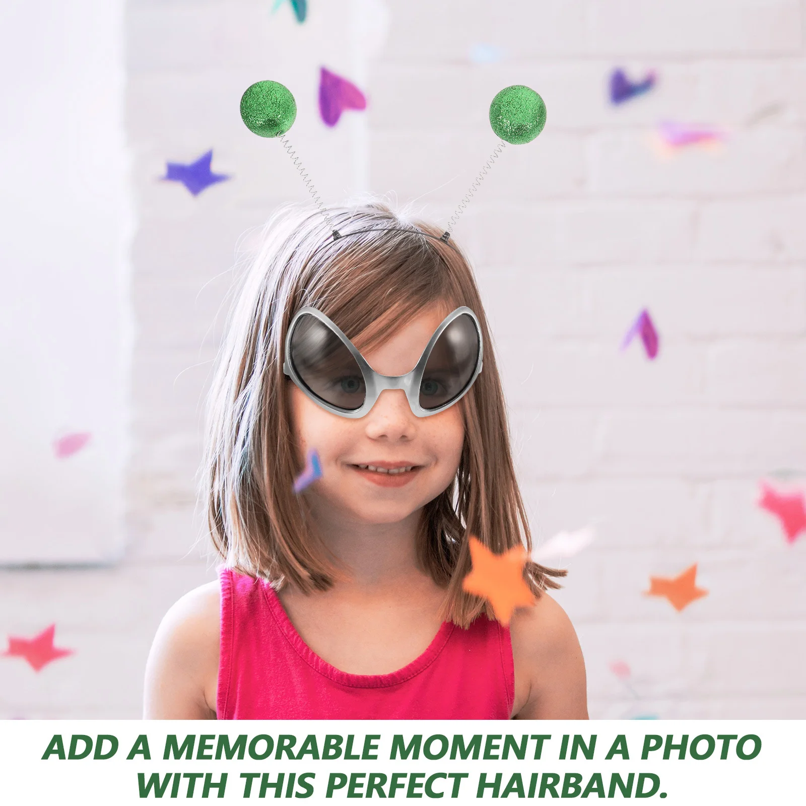 1Set Stirnband und Sonnenbrille Brille Kostüm Requisiten Lustige Cosplay Zubehör Neuheit Brillen für Partys