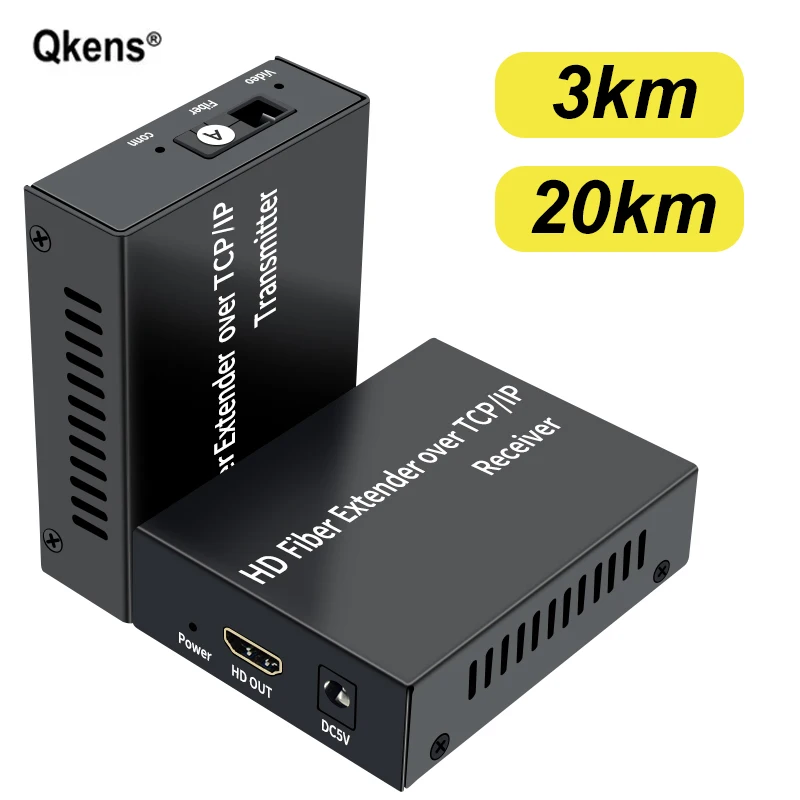 

3km HDMI Fiber Extender Over SC Fiber Optical Cable 1080P 60Hz 20KM HDMI Fiber Extender Over TCP IP Video Transmitter Receiver