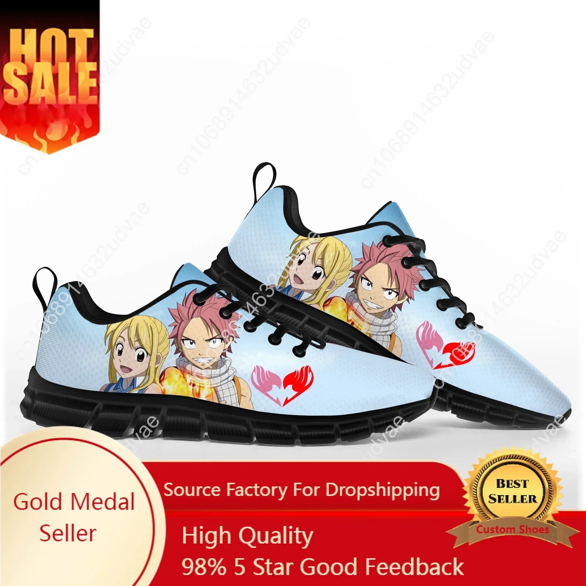 

Anime Fairy Tail Natsu Dragneel Sports Shoes Mens Womens Teenager Kids Children Sneakers Casual Custom High Quality Couple Shoes