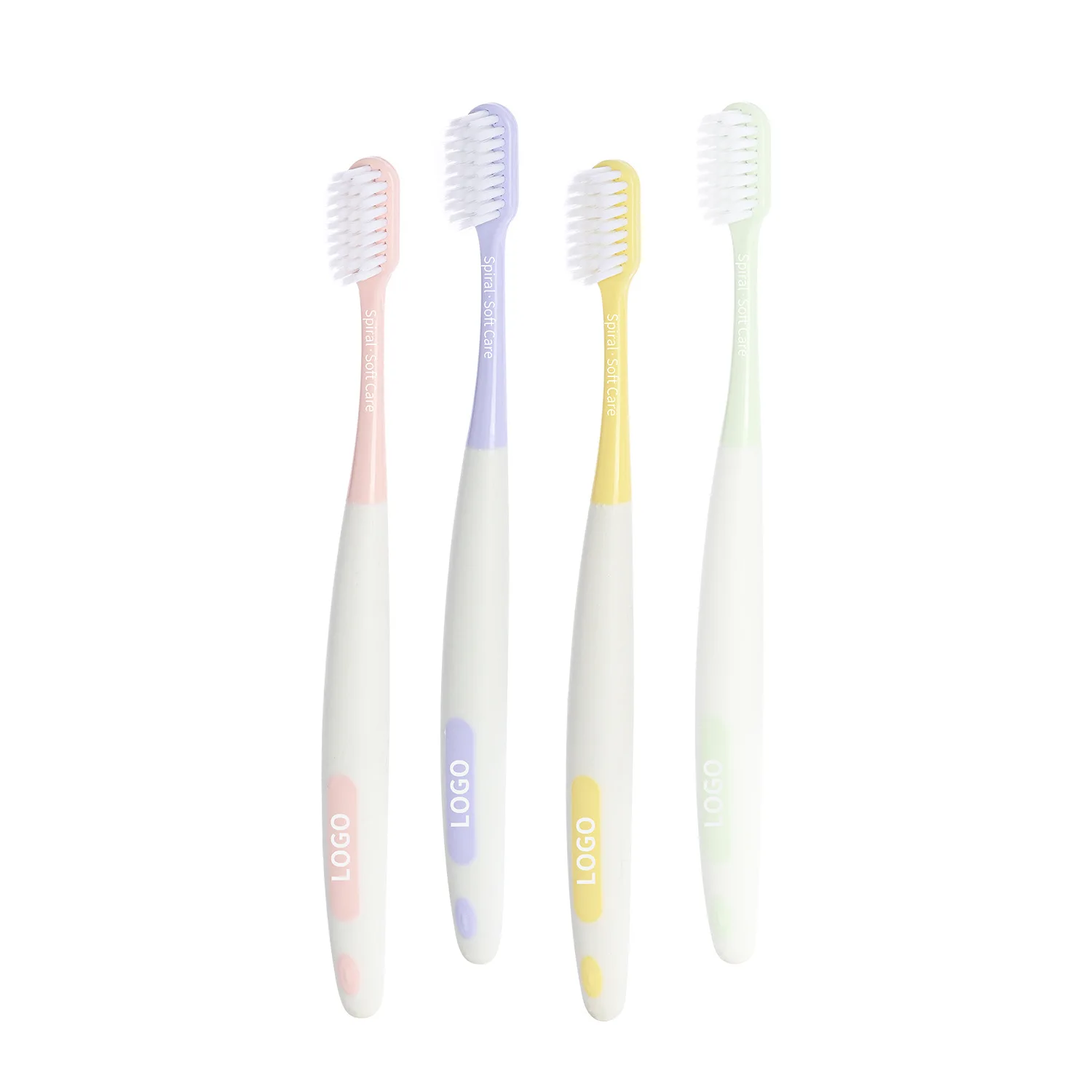 Small head soft bristle toothbrush individually packaged