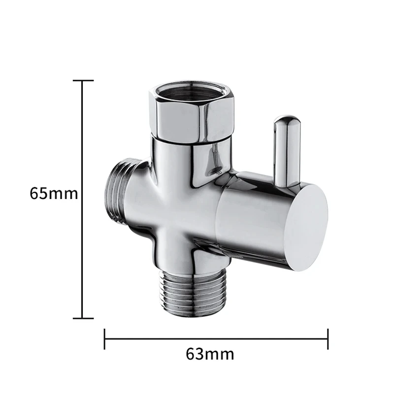 Fine Copper Shower Three-Way Joint Diversion Valve G1/2 