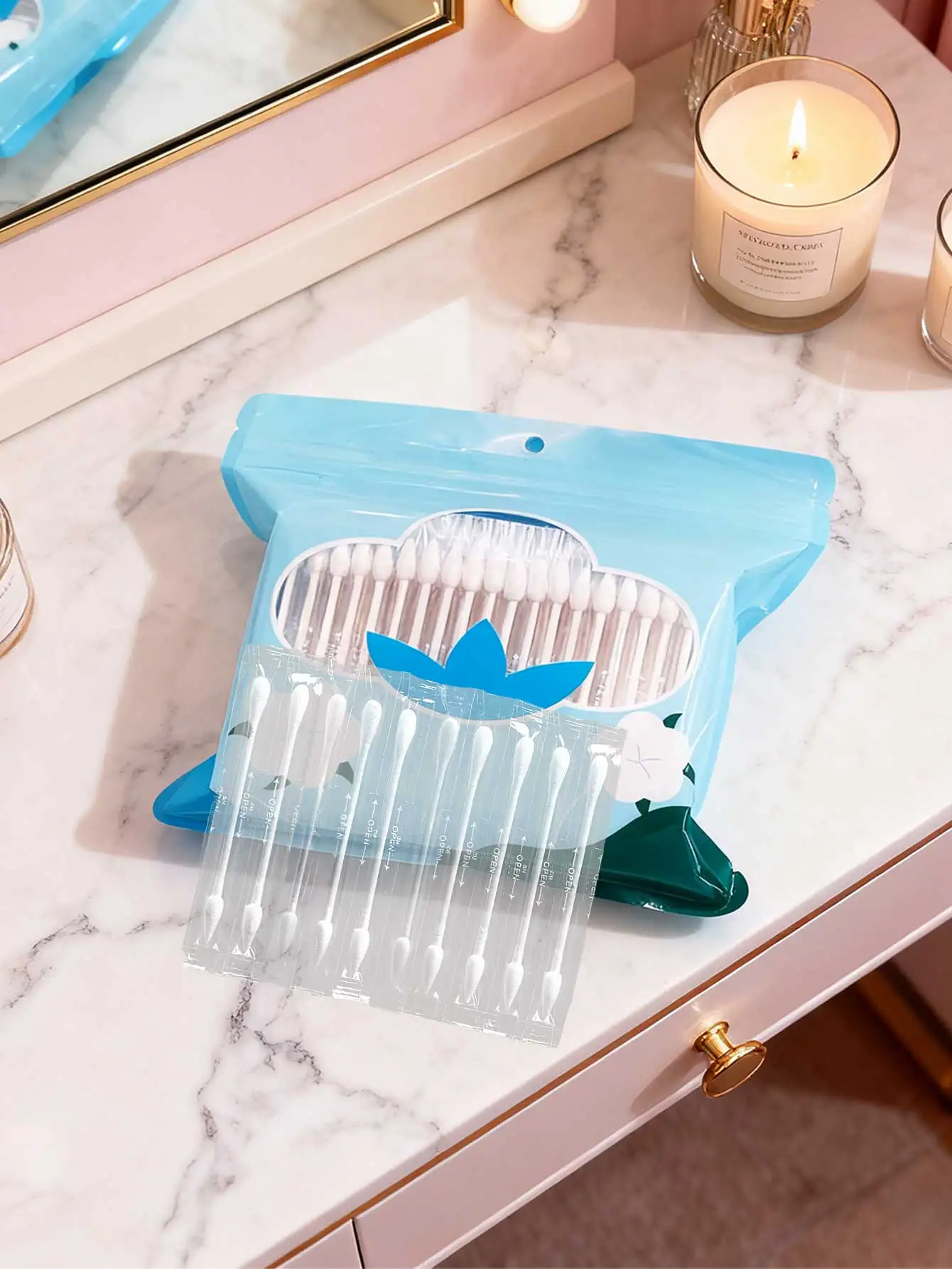 100pcs Disposable Double Headed Cotton Swabs For Ear Removal, Makeup Cleaning, Hygiene, Independent Packaging, Portable