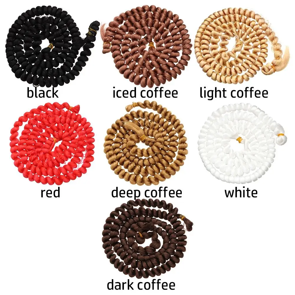 인형용 나사 곱슬 머리 액세서리, BJD 인형 가발, 고온 소재, 내성 섬유 머리 씨실