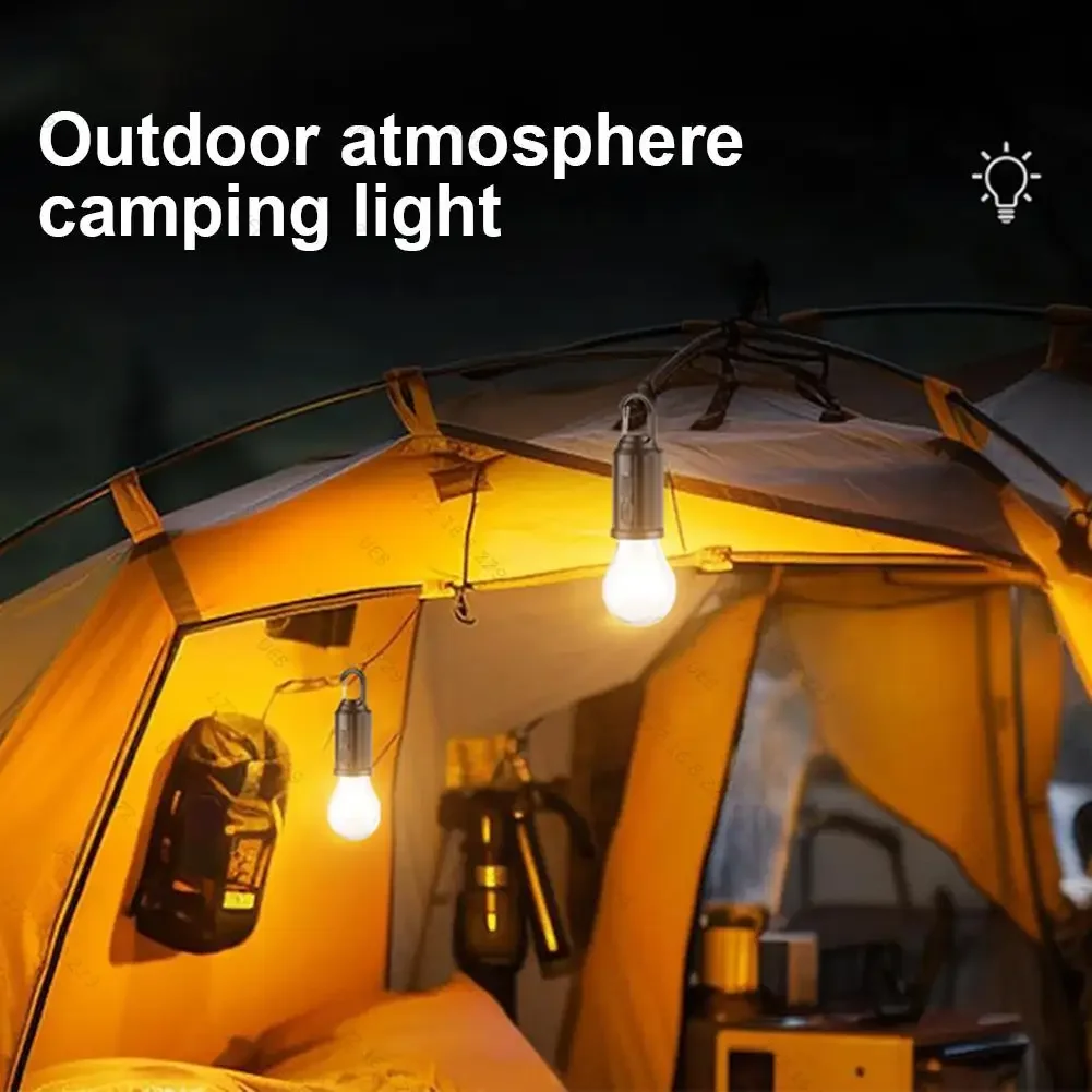 Solar Powered LED Camping Lamp with Hook LED Lighting Lantern USB Charging Outdoor Tent Light Waterproof for Outdoor BBQ Camping