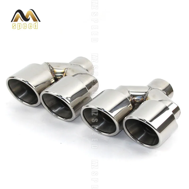 

Car Exhaust tail pipe General exhaust pipe Stainless steel Double out exhaust muffler tail port crimping