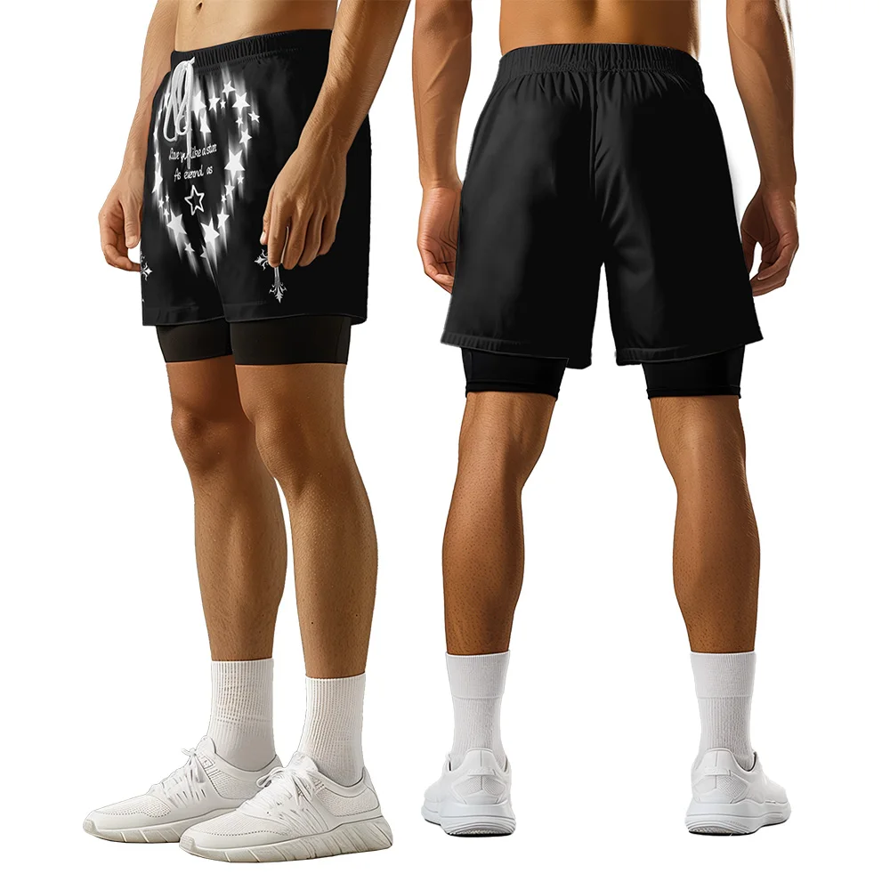 

2024 New original design Stars Cross Summer Trend style 3D advanced printed casual basketball style shorts