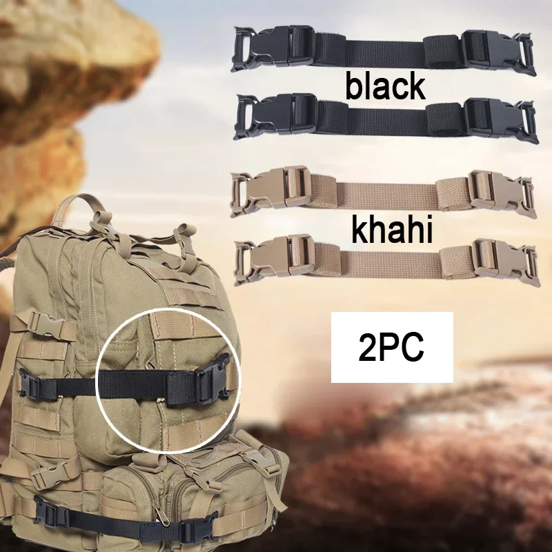 

4pcs Molle System Webbing Straps Tactical Backpack Vest Adapter Belts Outdoor Sports Climbing Hiking Hunting Bags Chest Straps P