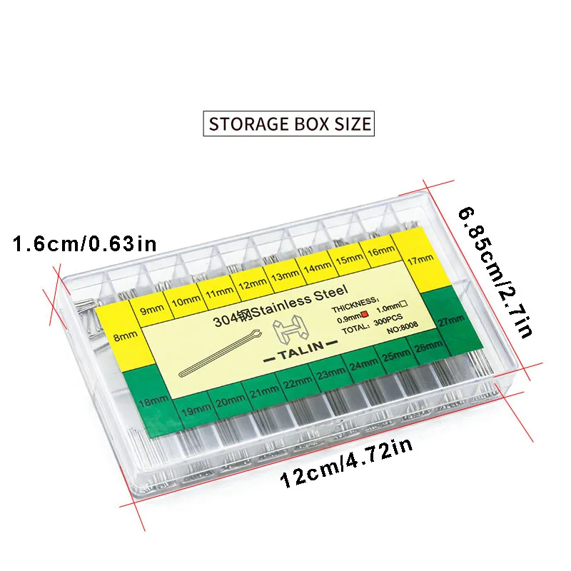 300pcs Metal Watch Band Link Pins Bar 18mm 20mm 22mm 24mm 8mm-27mm Stainless Steel Strap Repair Tools 0.8/0.9/1.0mm Accessories