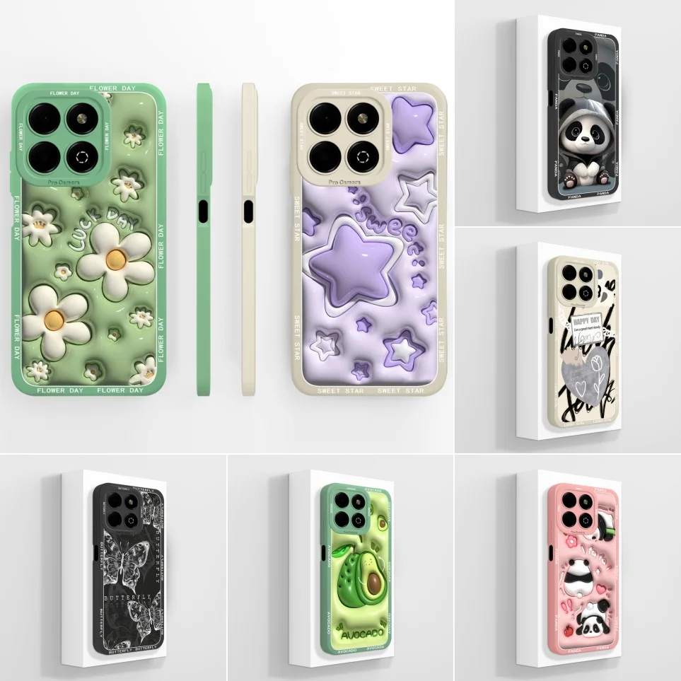 Para Huawei Honor X6a X6b Coque X6s X6 4G Funda de teléfono lindas fundas de Panda carcasa de silicona suave para fundas HonorX6b X6a Funda trasera