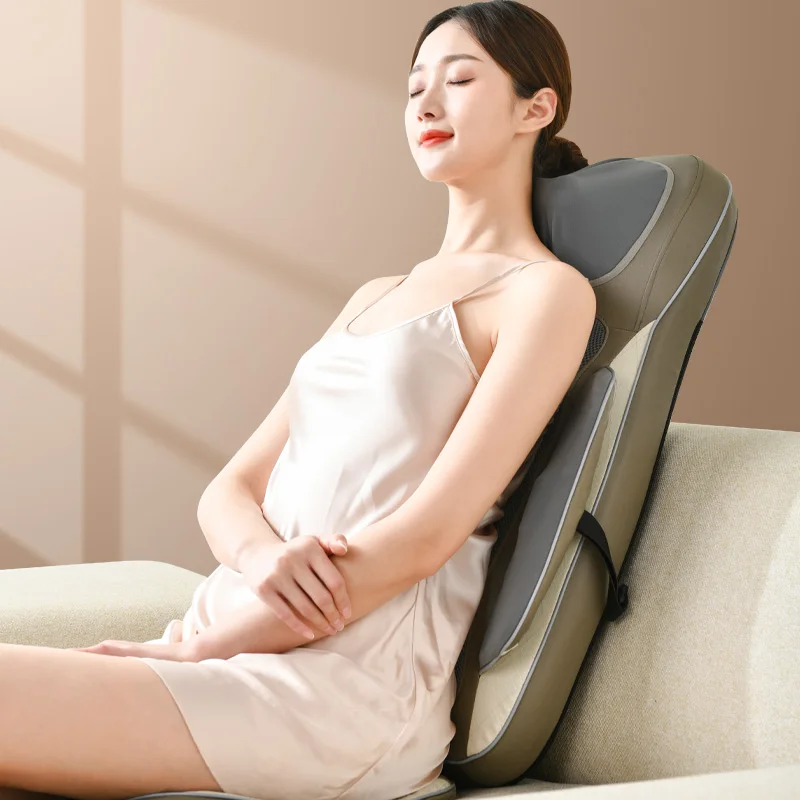 

Automatic Multi-Function Shiatsu Leather Massage Cushion Full Body Home Use Hot Compress Vibrating Pillow For Body Waist Neck