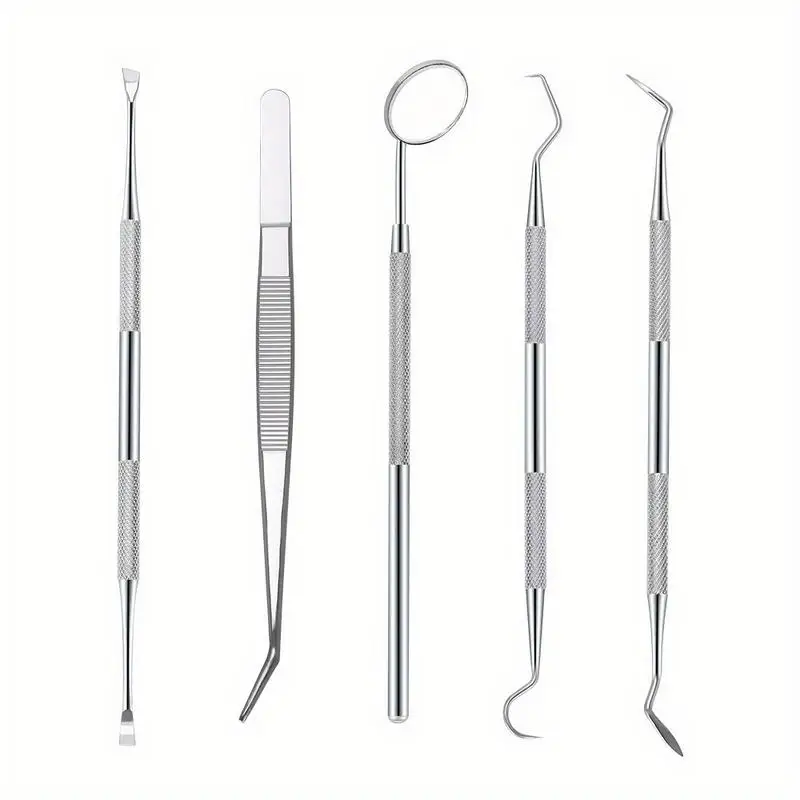 3/4/5/6 Pcs/Lot Dental Mouth Mirror Stainless Steel Tweezers Elbow Probe Teeth Cleaning Whitening Oral Care Set