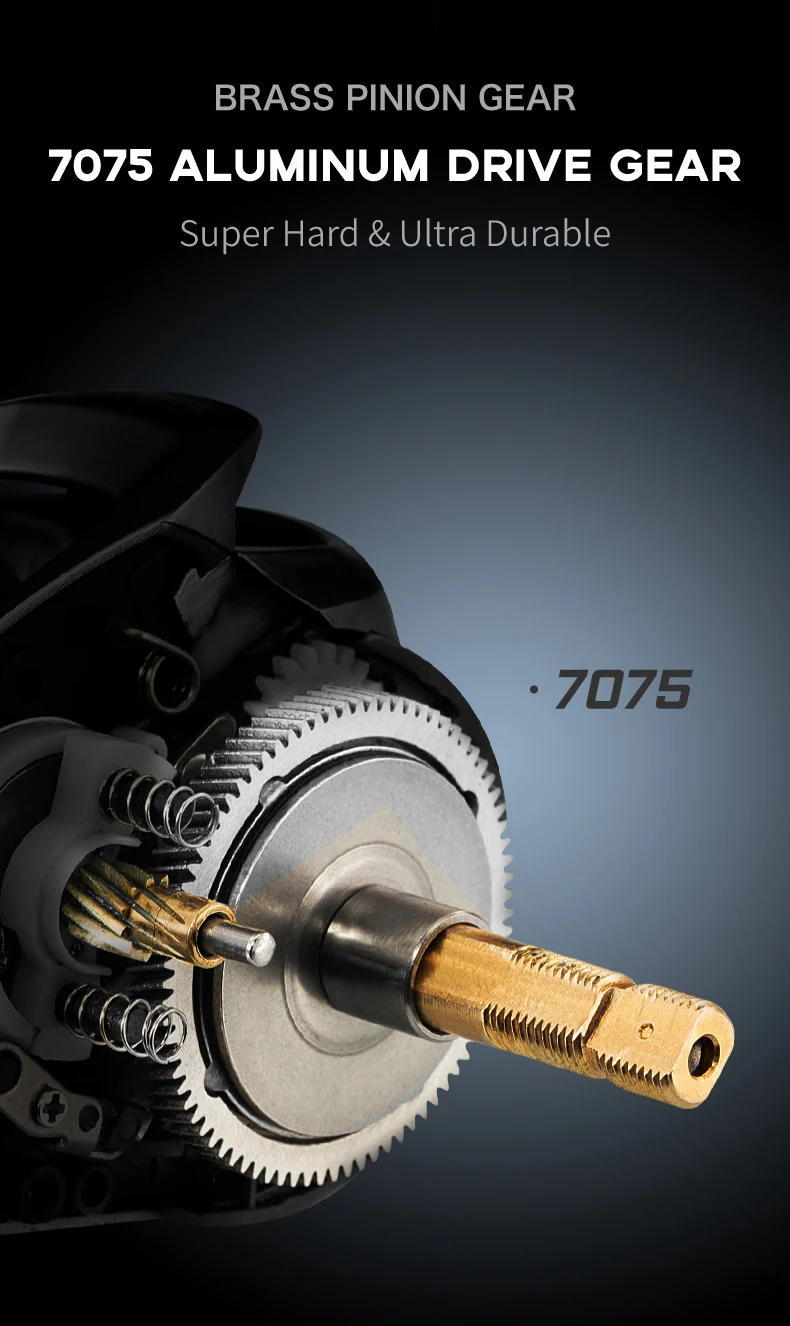 Kompakte Angelrolle mit Langwurf-Funktion, Magnetbremssystem, 7kg Bremskraft, Einfach zu Halten, Bremsalarm-System, Modell: RS-RD – Detail 4