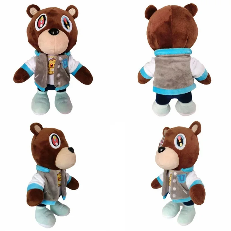 New Kawaii Kanye Dropout Bear Teddy Bear Plush Toys Kanye West Graduation Soft Stuffed Home Room Decor Birthday Gift