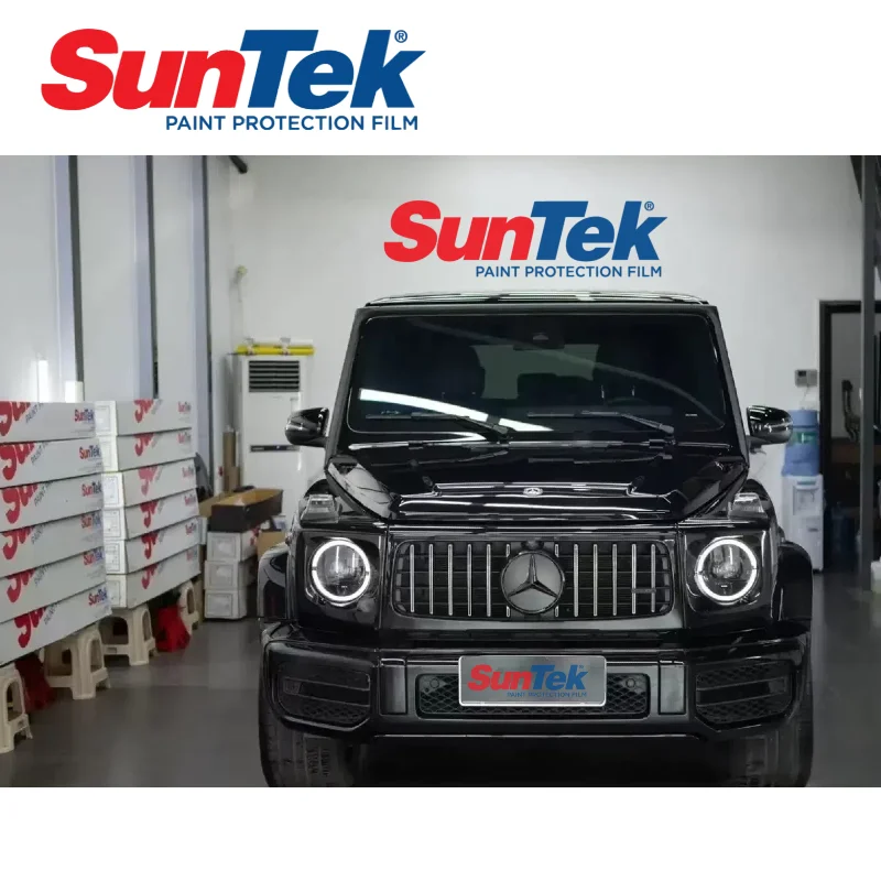 

Suntek 9.5Mil TPU PPF Paint Protection Film High Gloss Transparency Self Healing Hydrophobic Impact Resistant Automotive