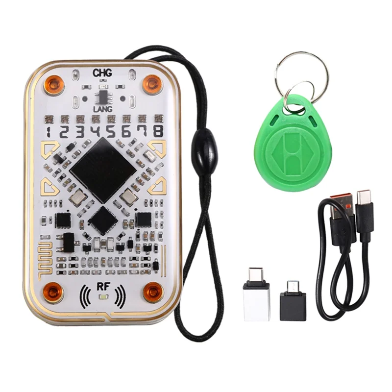 -MEOF Chameleon Ultra RFID Smart Chip Reader With T5577 Keychain Smart Card Emulator For 125K 13.56M IC ID Card NFC Decode
