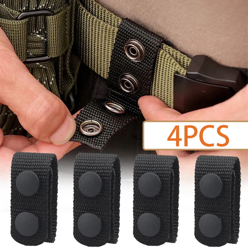 Conjunto de 4 Peças de Fivelas Fixas para Cinto Tático - Fivela Dupla de Nylon Multifuncional Portátil para Acessórios de Esportes ao Ar Livre