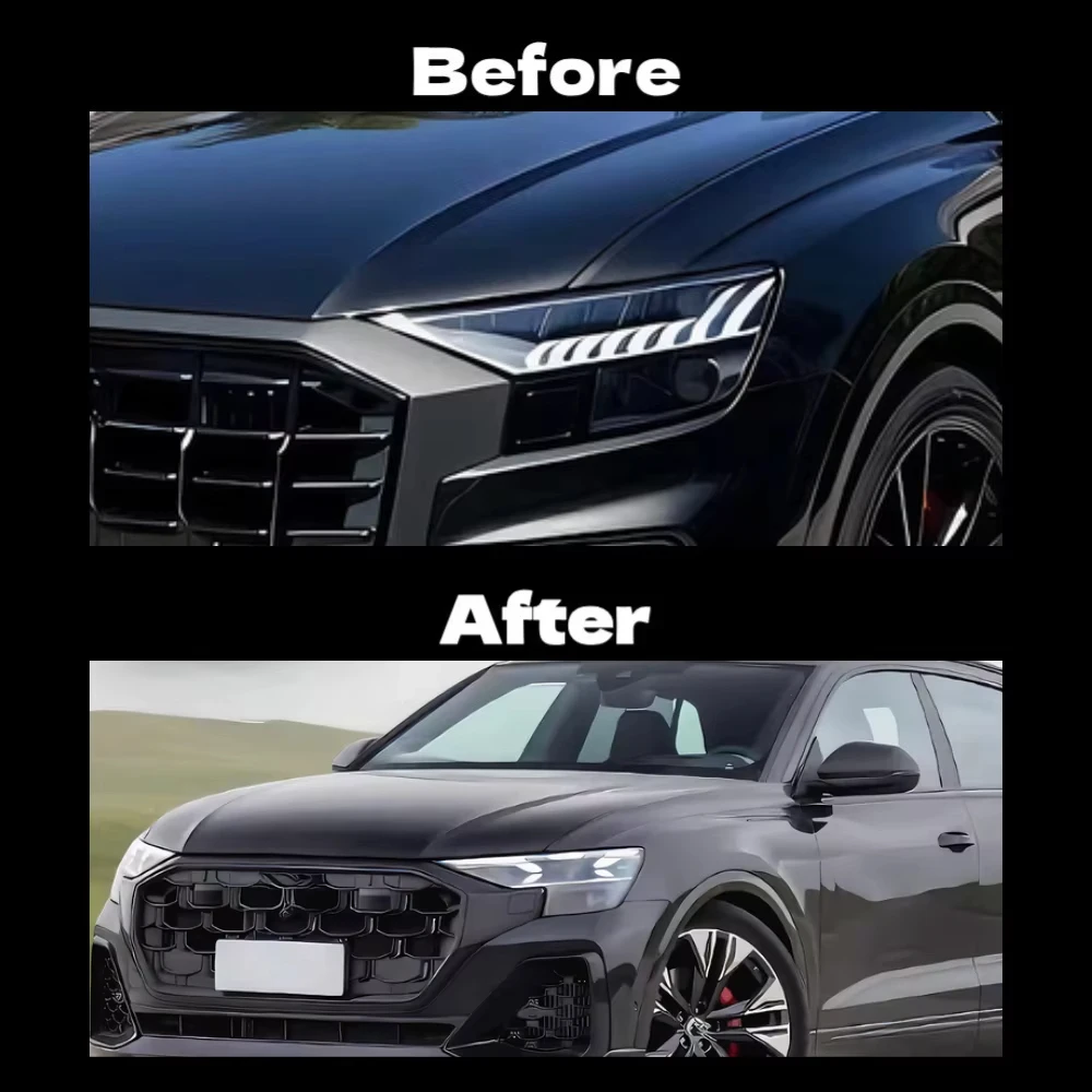 HETOP Q8 Headlights 2019-2023 Upgrade DRL Headlight LED Old Modified New Head Lamp Turn Signals Daytime Running Light