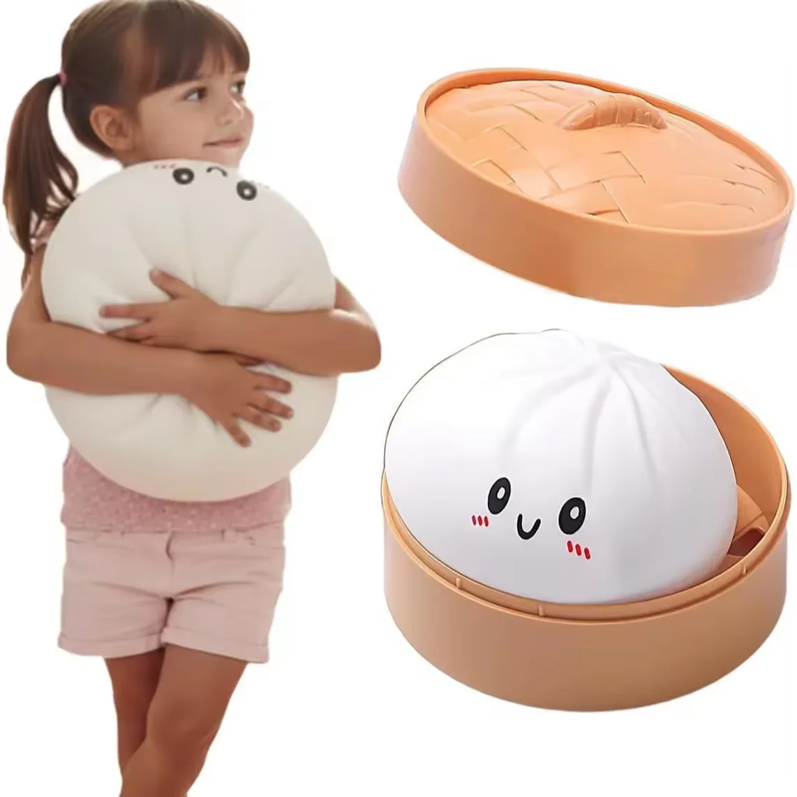 Extra Large Dumpling Squishy: Super Soft Sensory Body Pillow, Aesthetic Stress Relief Cushion, Trendy Room Decor, New 2026