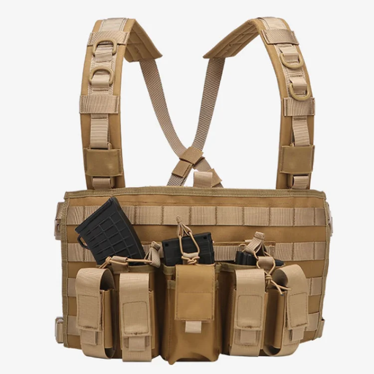 plate-carrier-tactical-amunition-magazine-pouches-harness-lightweight-oxford-600d-molle-chest-rig-tactical-vest