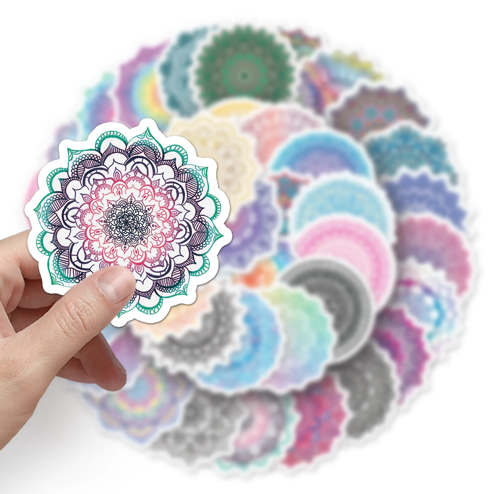 10/30/50PCS Cartoon Mandala Sticker Graffiti  Luggage Helmet Notebook Guitar Computer Pattern Scrapbook Toy Decoration Wholesale