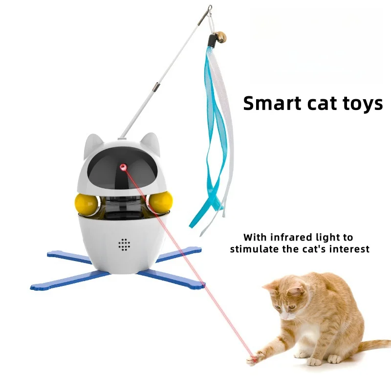 

Automatic cat toy Laser Cat Toy for Indoor Cat Pet Self-Help Toy With infrared light and cat teaser 360° rotating motion cat toy