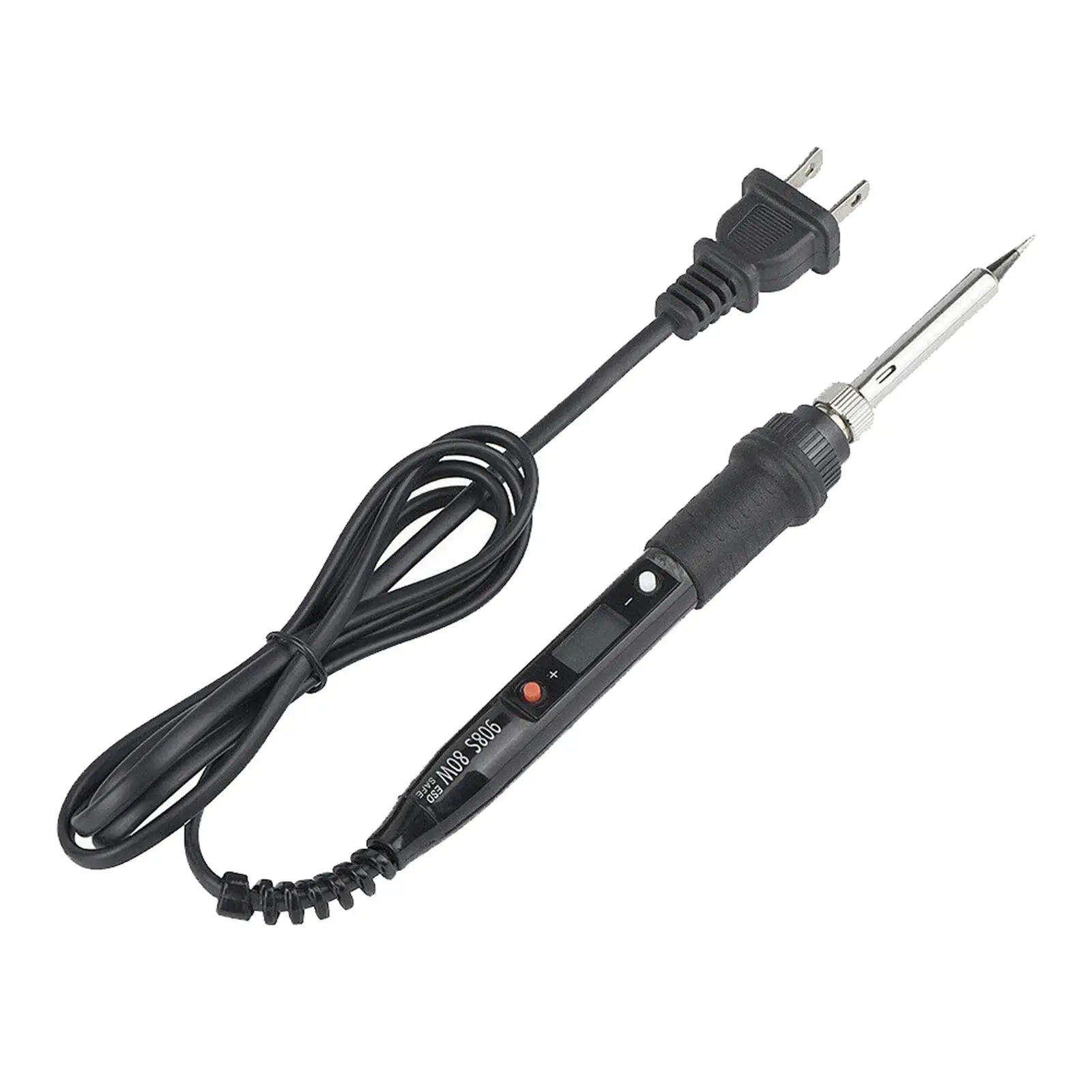 80W Professional Soldering Iron Kit LCD Digital Adjustable Heat Welding Tool with Round Tip for Electronic Hobby Repairs