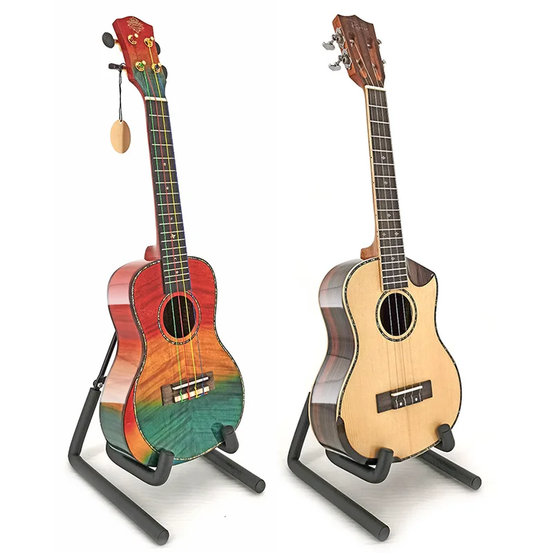23/26inch Small Guitar Bright 6-String Glossy Ukulele With Maple Back/Side Ebony Fingerboard