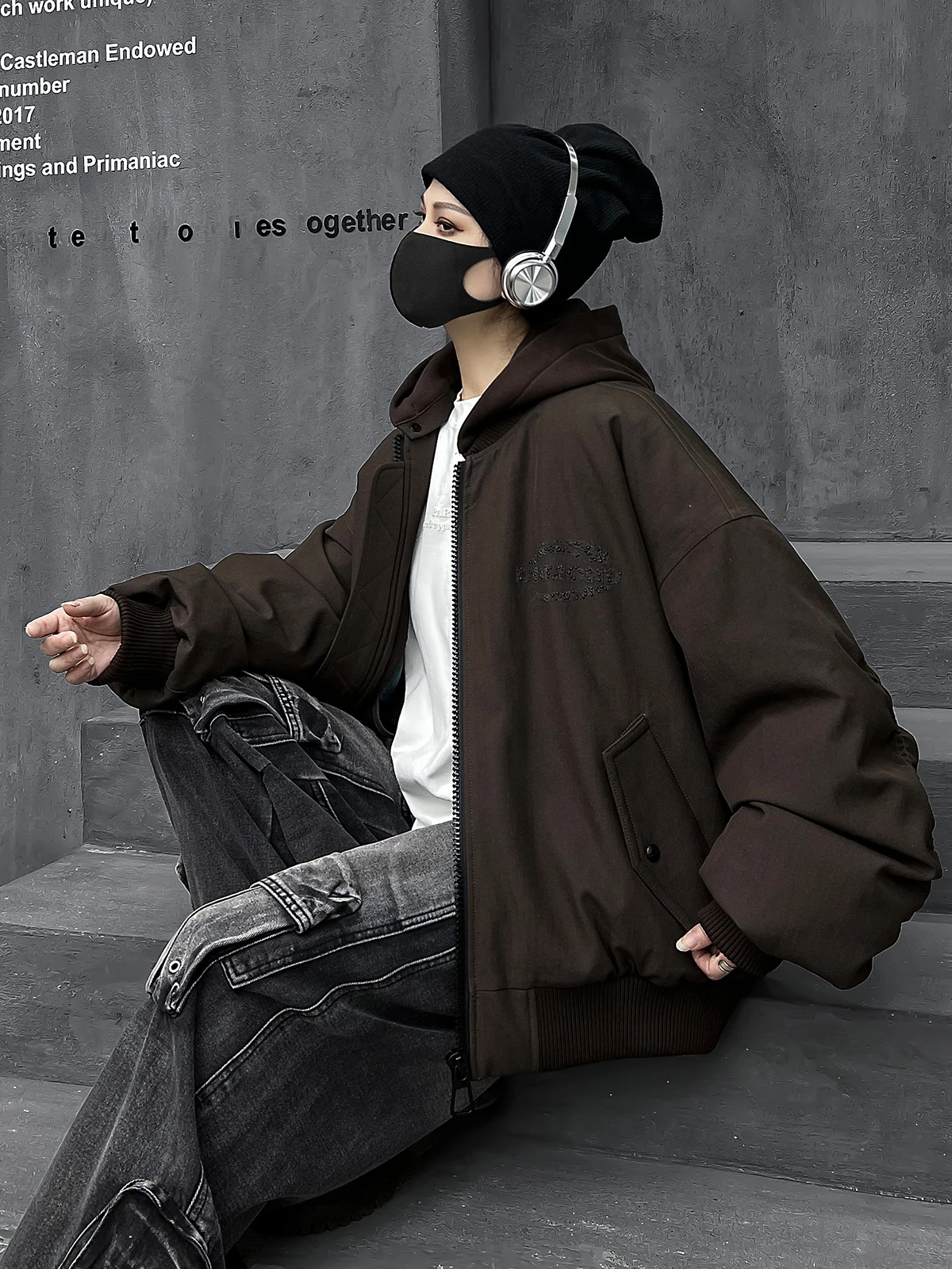 

Модная женская зимняя куртка M-Home с капюшоном, имитация двухслойного дизайна, стеганая, на пуху, белая, теплая...