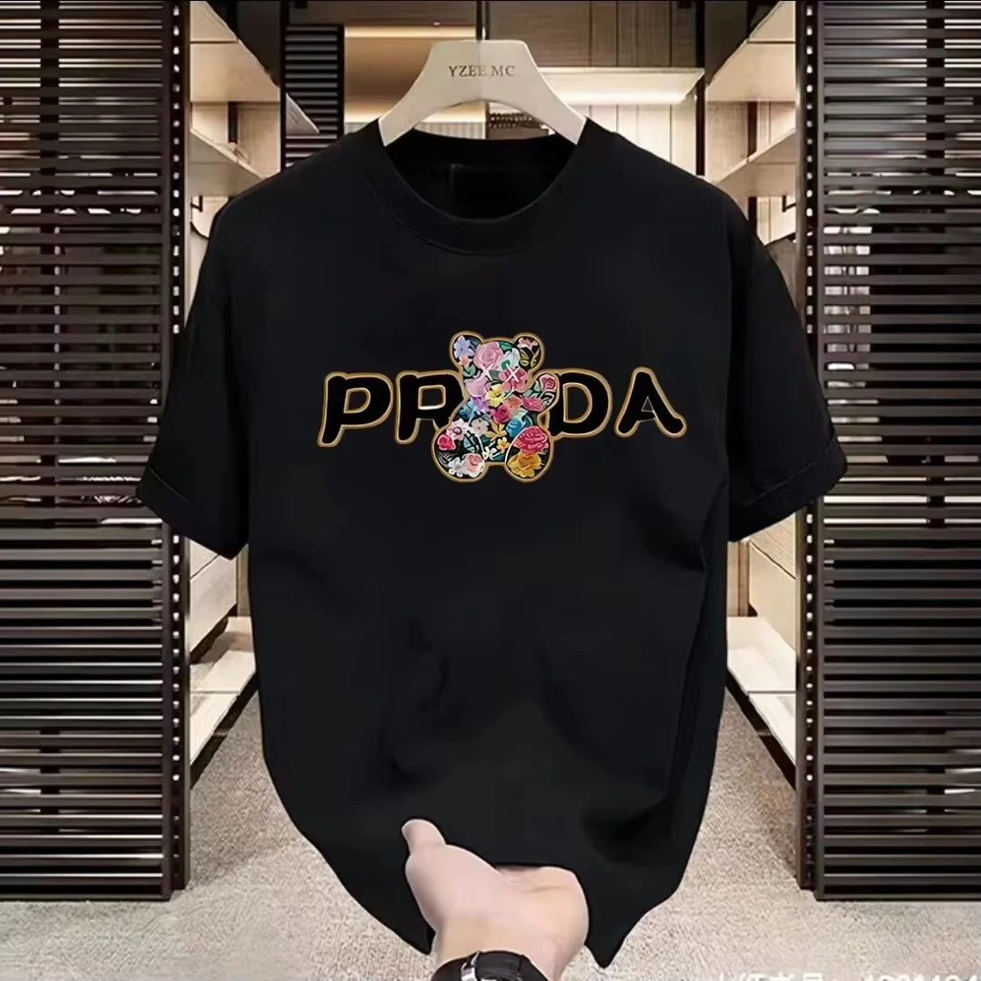 

The New Summer Trend Is Cotton Print American Fashion Brand Loose Men's and Women's Round-neck Short-sleeved T-shirts